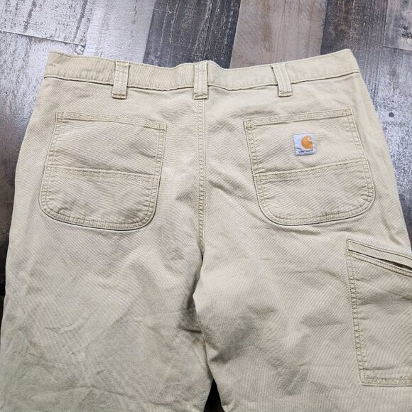 Mens Carhartt Rugged Flex Rigby size 38x30 Canvas Work Pants - Picture 2 of 10